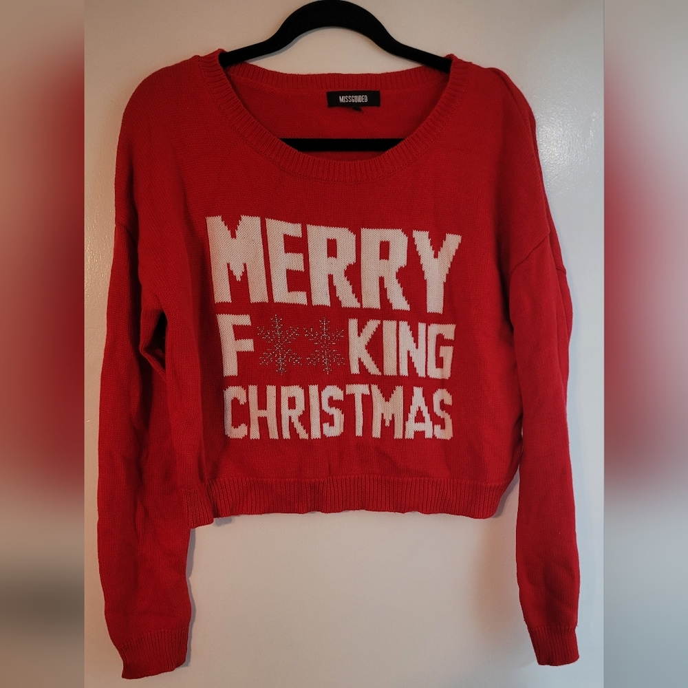 Merry Christmas croped sweater